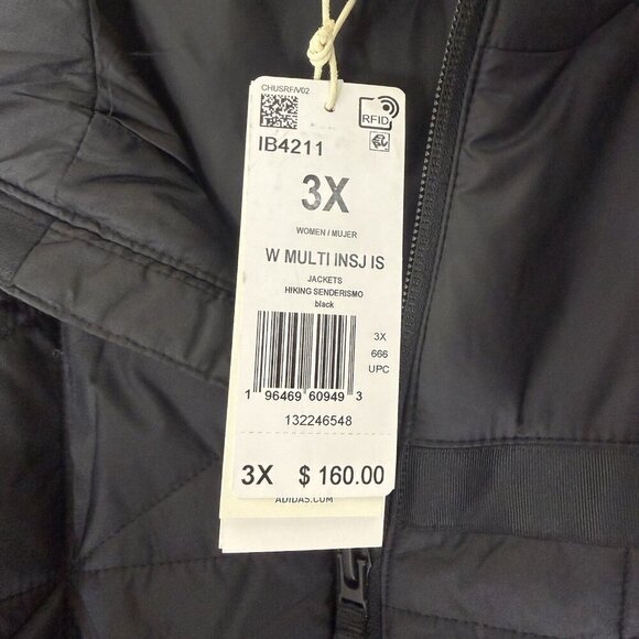 Adidas Terrex Multi Insulated Black Jacket IB4211, Women Plus Size 3X - NWT $160 - Picture 4 of 9